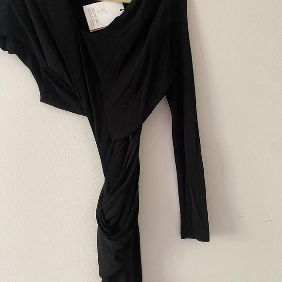 CHRISTOPHER ESBER coiled twisted torso black long sleeve dress - Picture 6 of 9